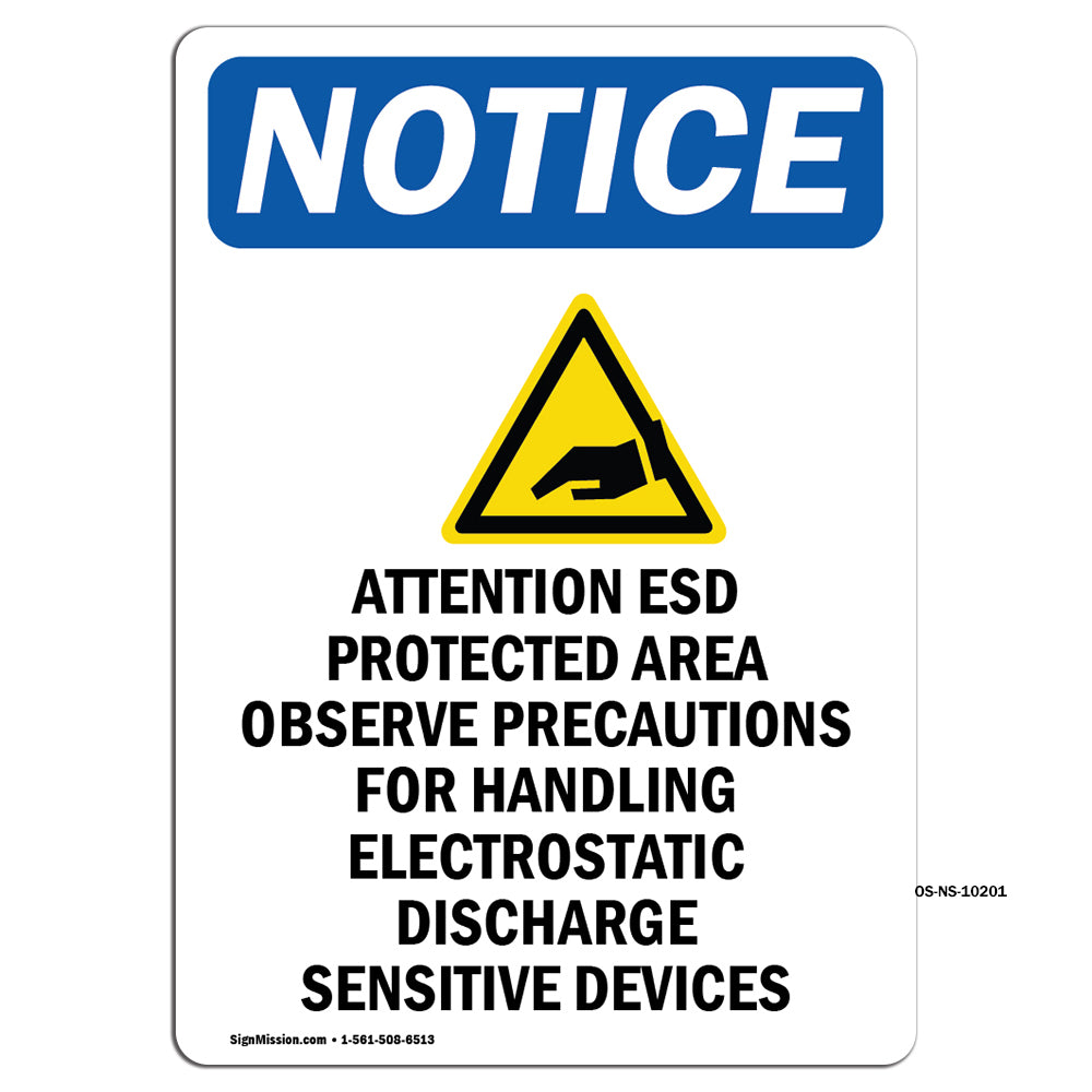 Attention ESD Protected Area