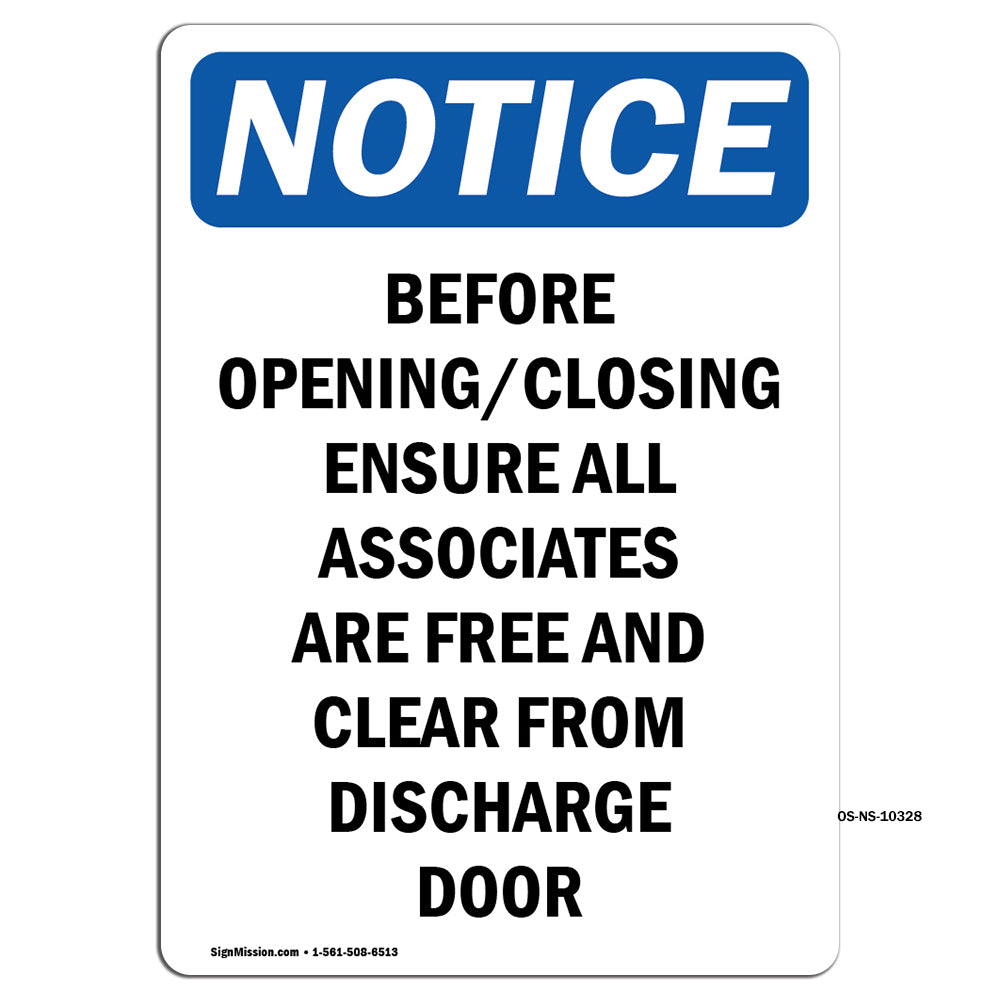 Before Opening Closing Ensure All Associates