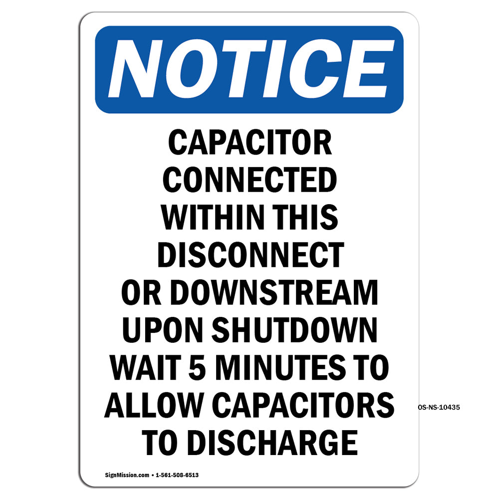 Capacitor Connected Within This Disconnect Sign