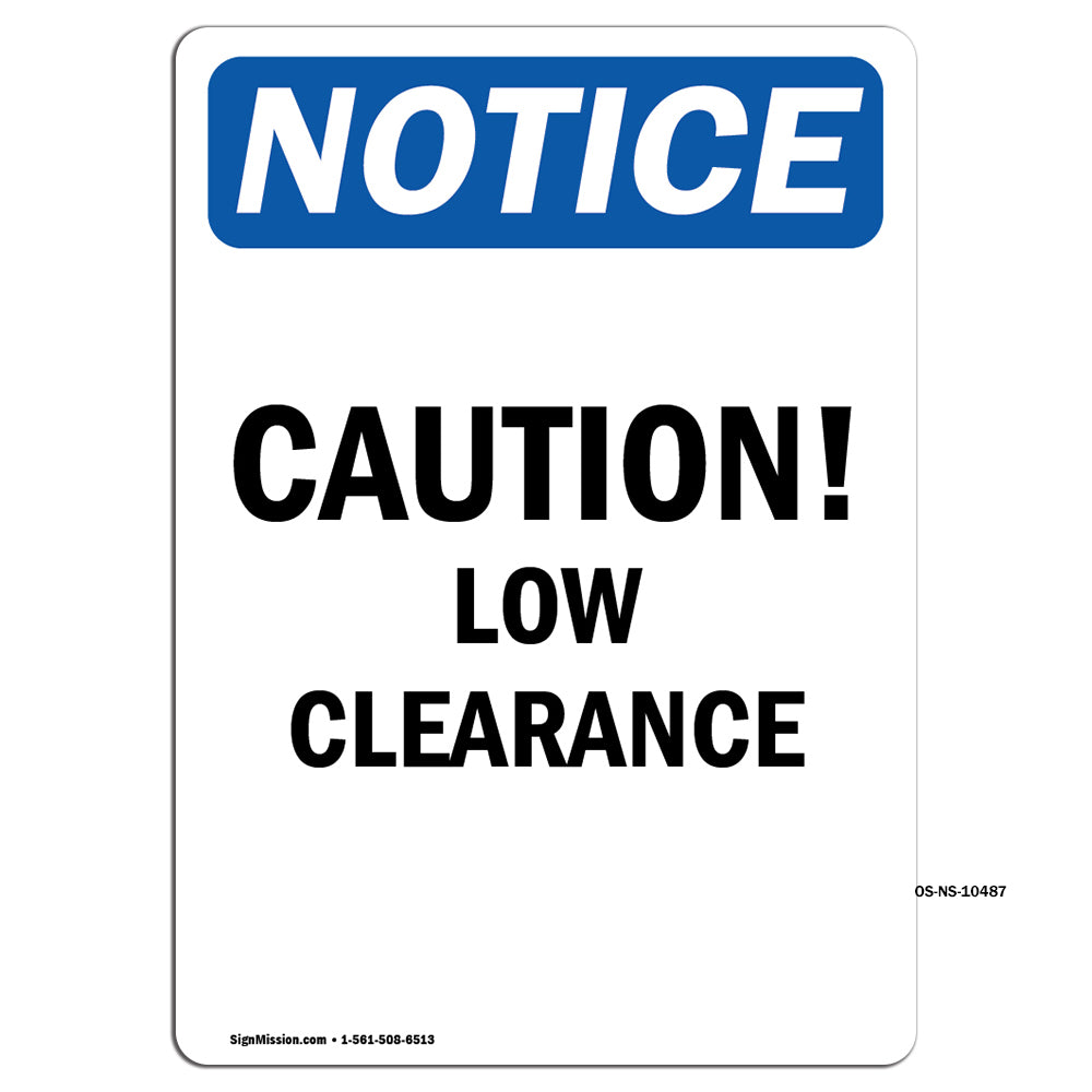 Caution Low Clearance Sign