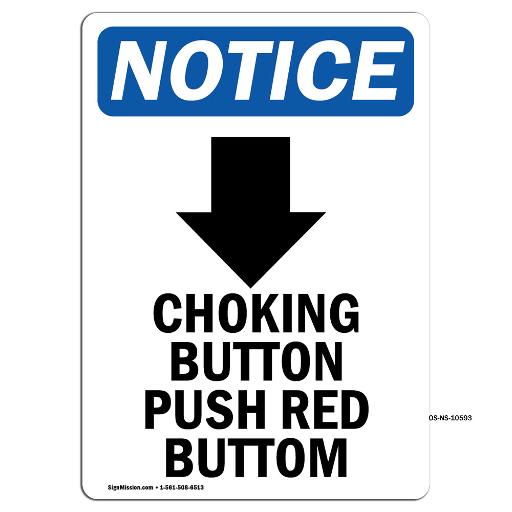 Choking Button Push Red Button