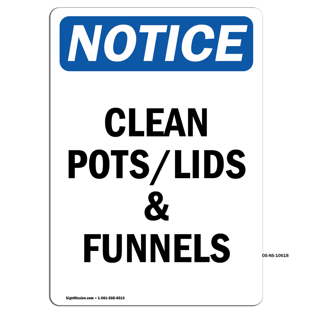 Clean Pots Lids And Funnels