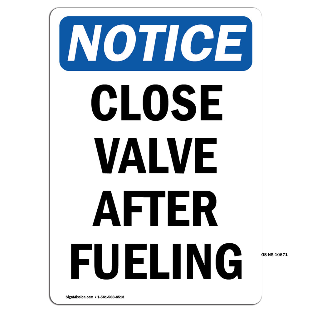 Close Valve After Fueling
