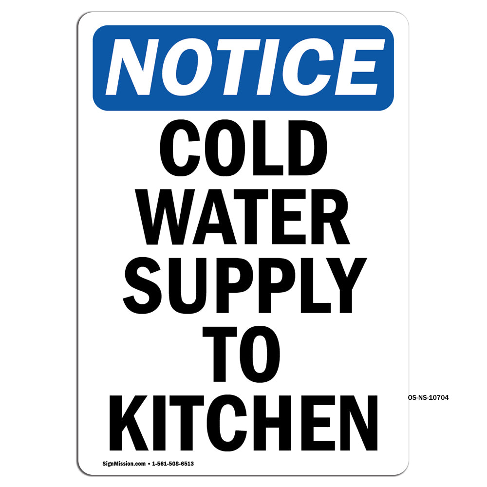 Cold Water Supply To Kitchen