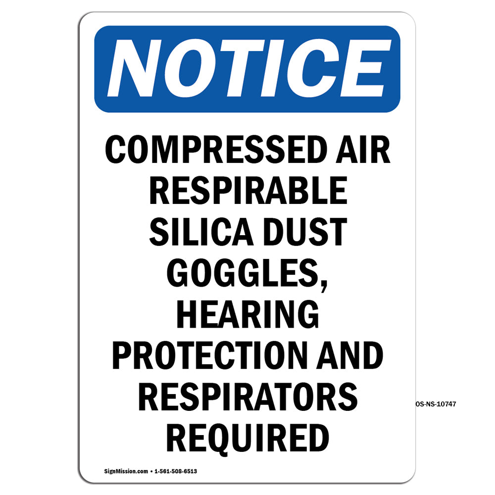 Compressed Air Respirable Silica Dust Goggles,