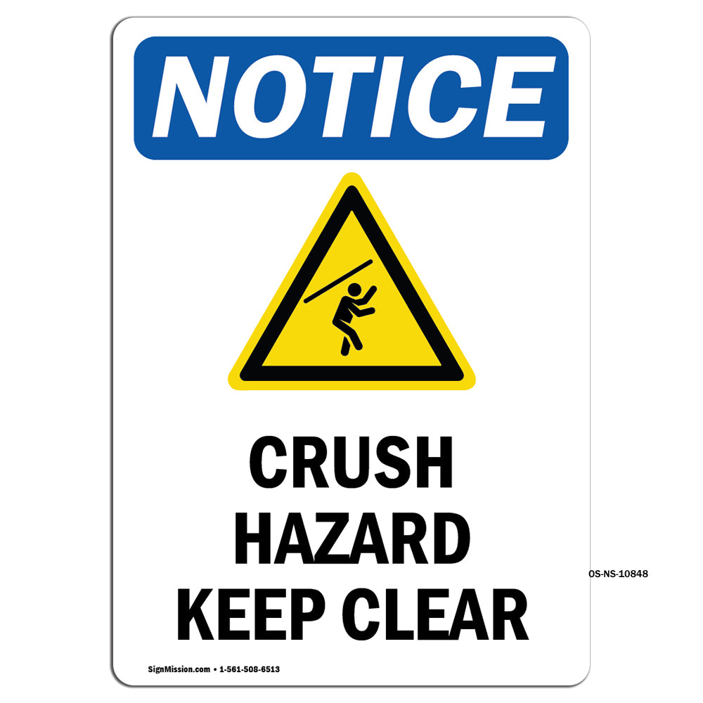 Crush Hazard Keep Clear