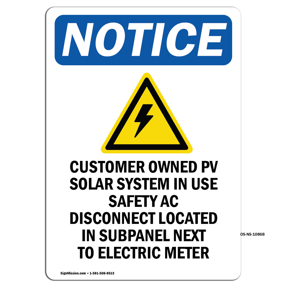 Customer Owned PV