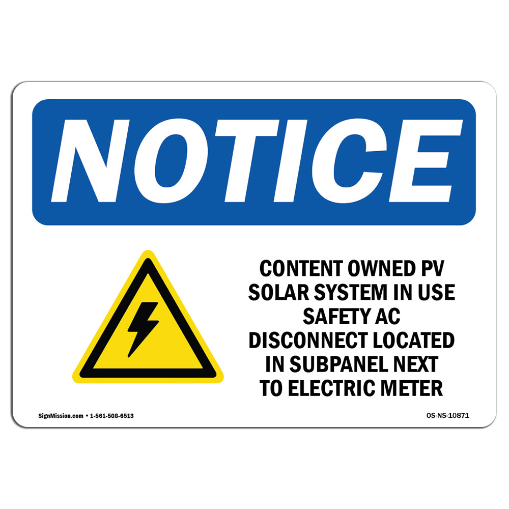 Customer Owned PV