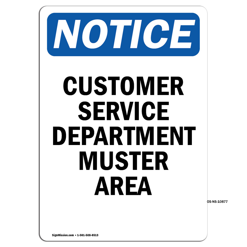 Customer Service Department Muster Area