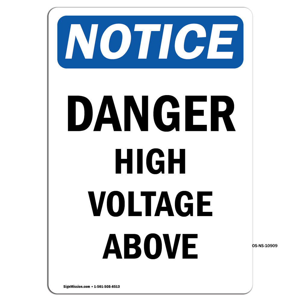 Danger High Voltage Above