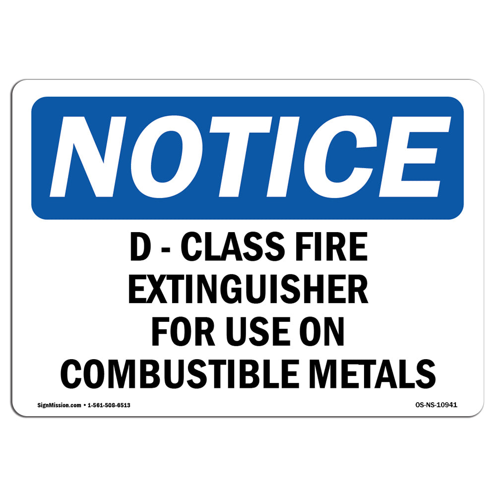 D-Class Fire Extinguisher For Sign