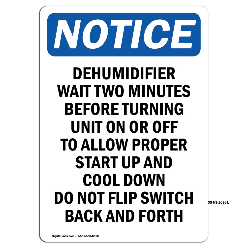 Dehumidifier Wait Two Minutes Before Turning