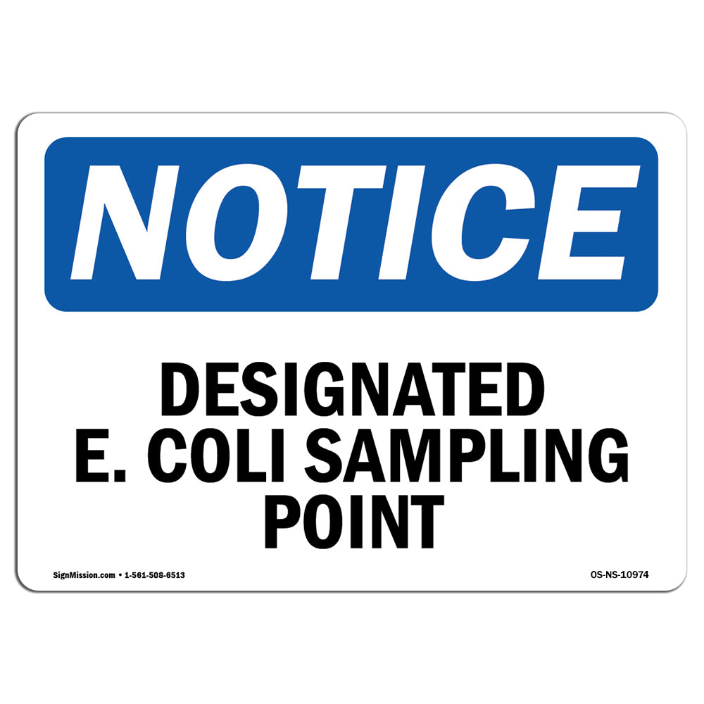 Designated E. Coli Sampling Point