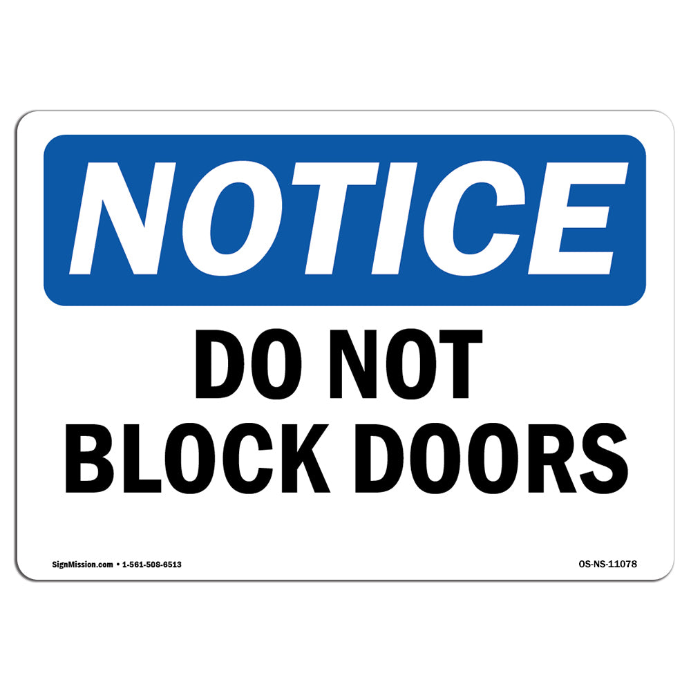 Do Not Block Doors