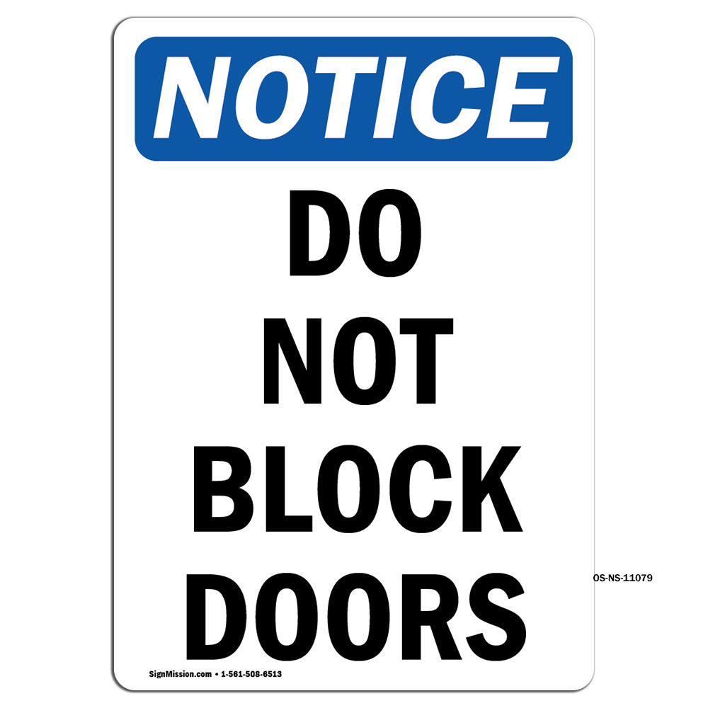 Do Not Block Doors