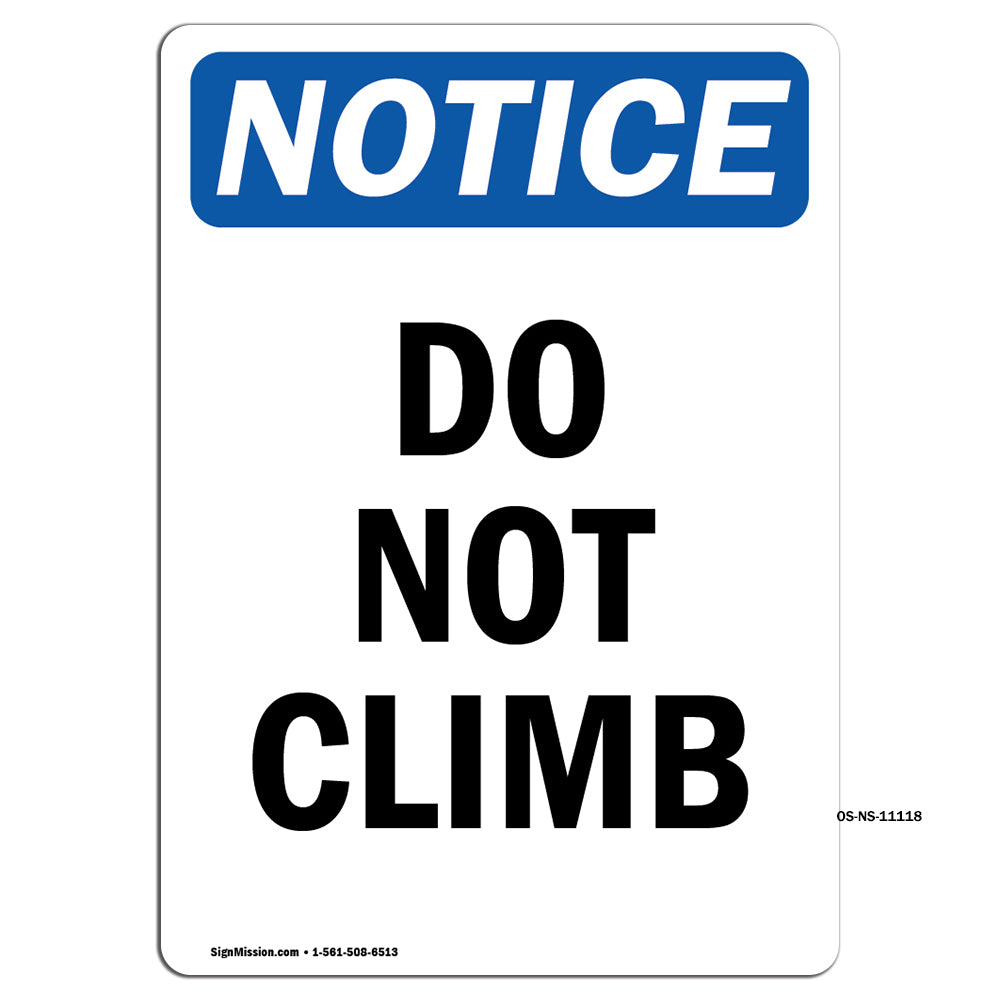 Do Not Climb Sign