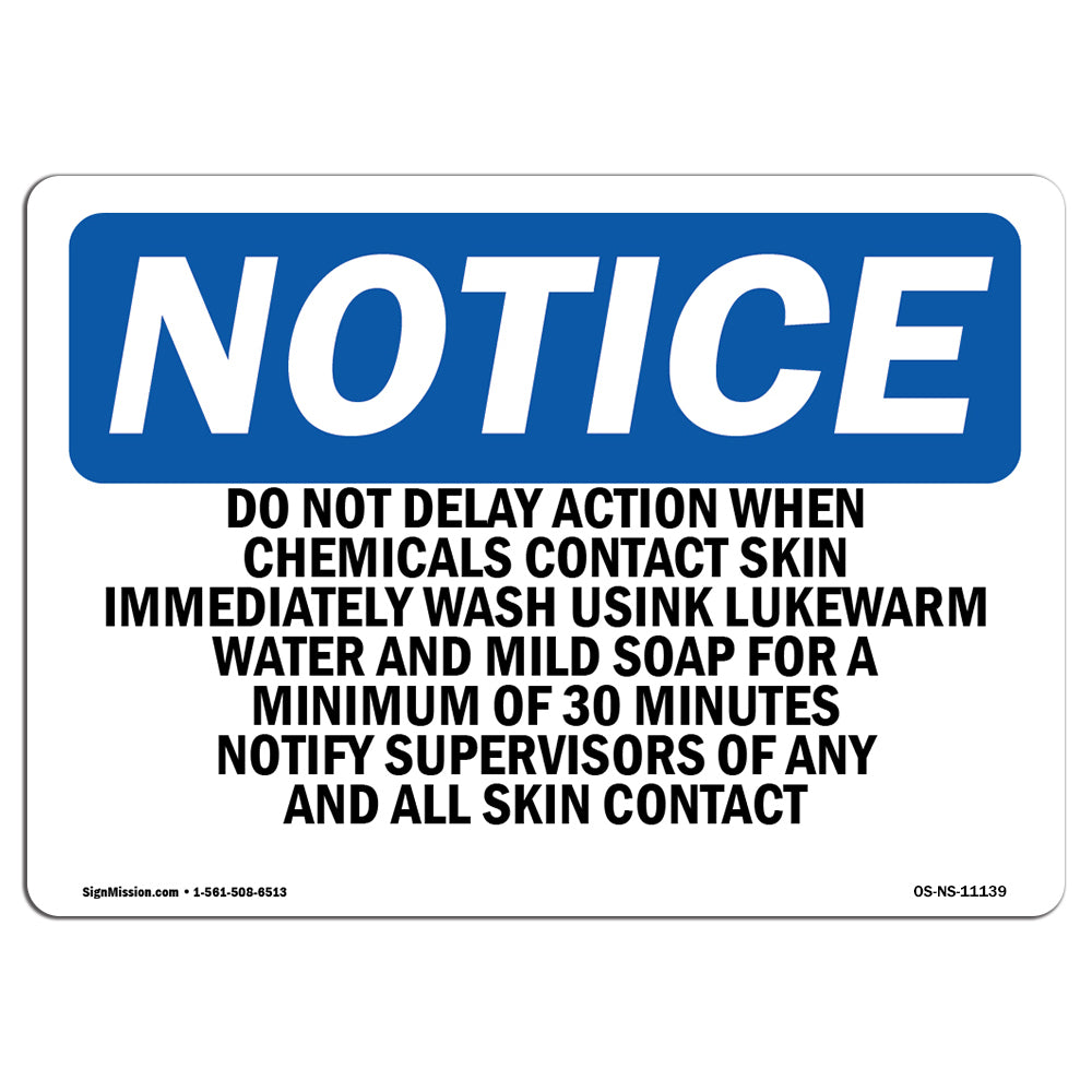 Do Not Delay Action When Chemicals Contact