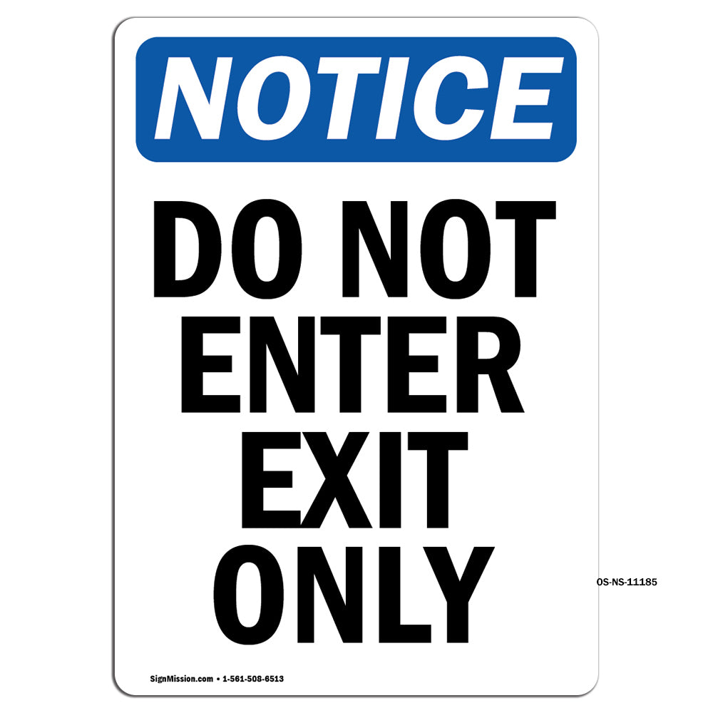 Do Not Enter Exit Only