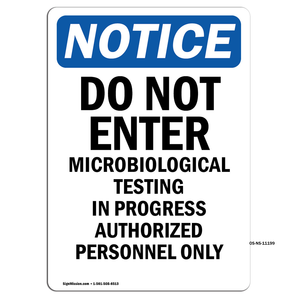 Do Not Enter Microbiological Testing In
