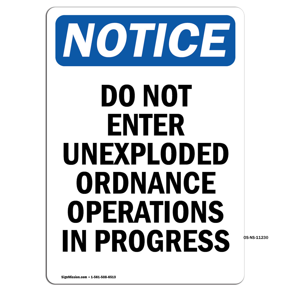 Do Not Enter Unexploded Ordnance Operations