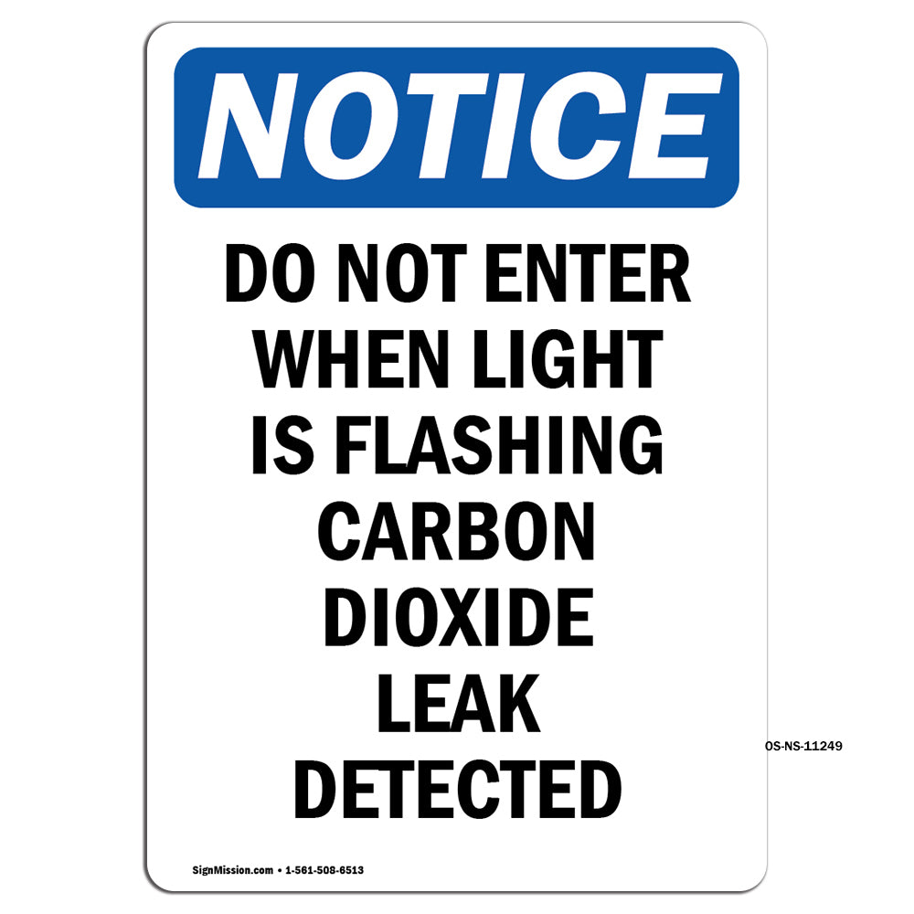 Do Not Enter When Light Is Flashing Carbon Sign