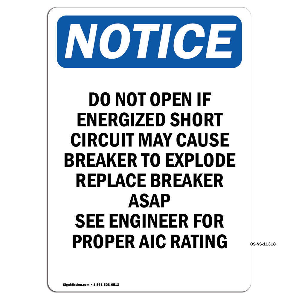 Do Not Open If Energized Short Circuit May