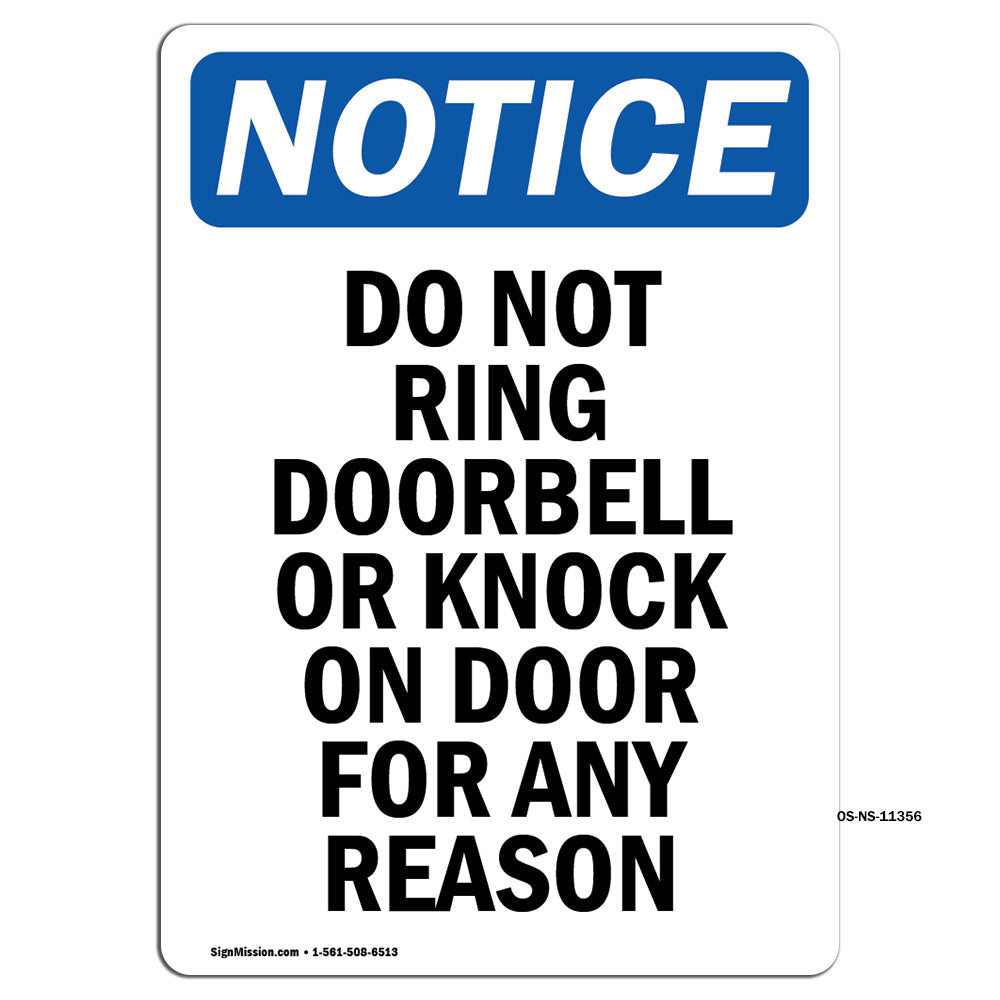Do Not Ring Doorbell Or Knock On Door For