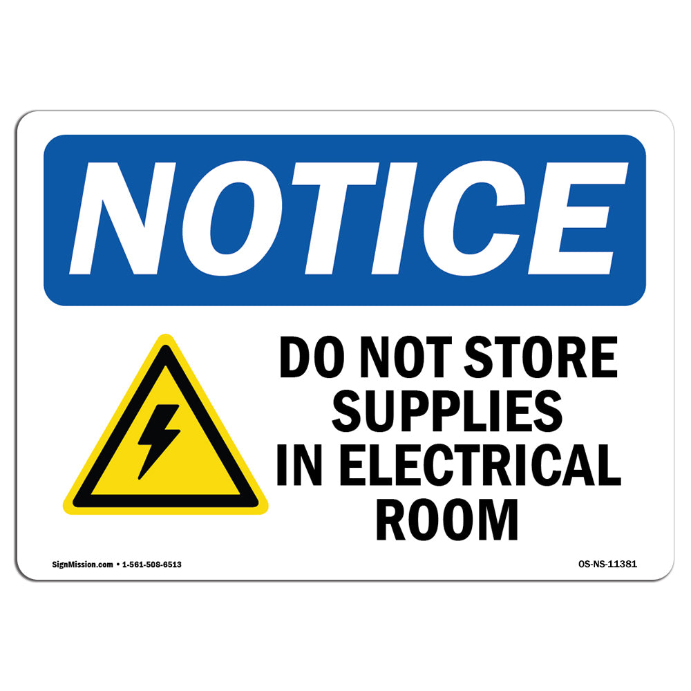 Do Not Store Supplies In Electrical