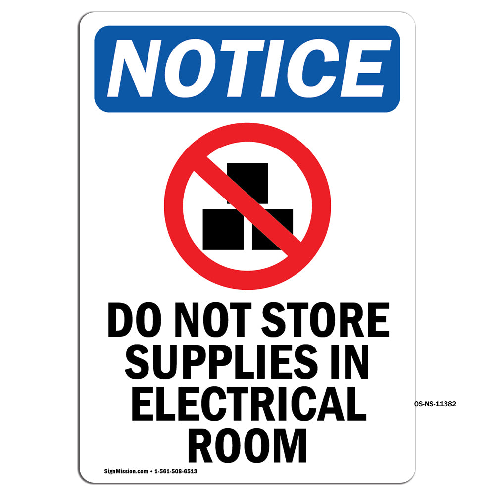 Do Not Store Supplies In Electrical