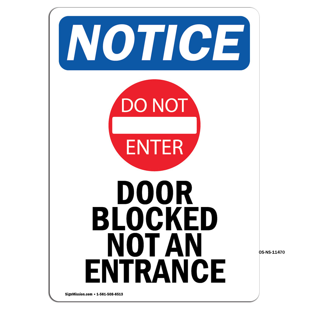 Door Blocked Not An Entrance