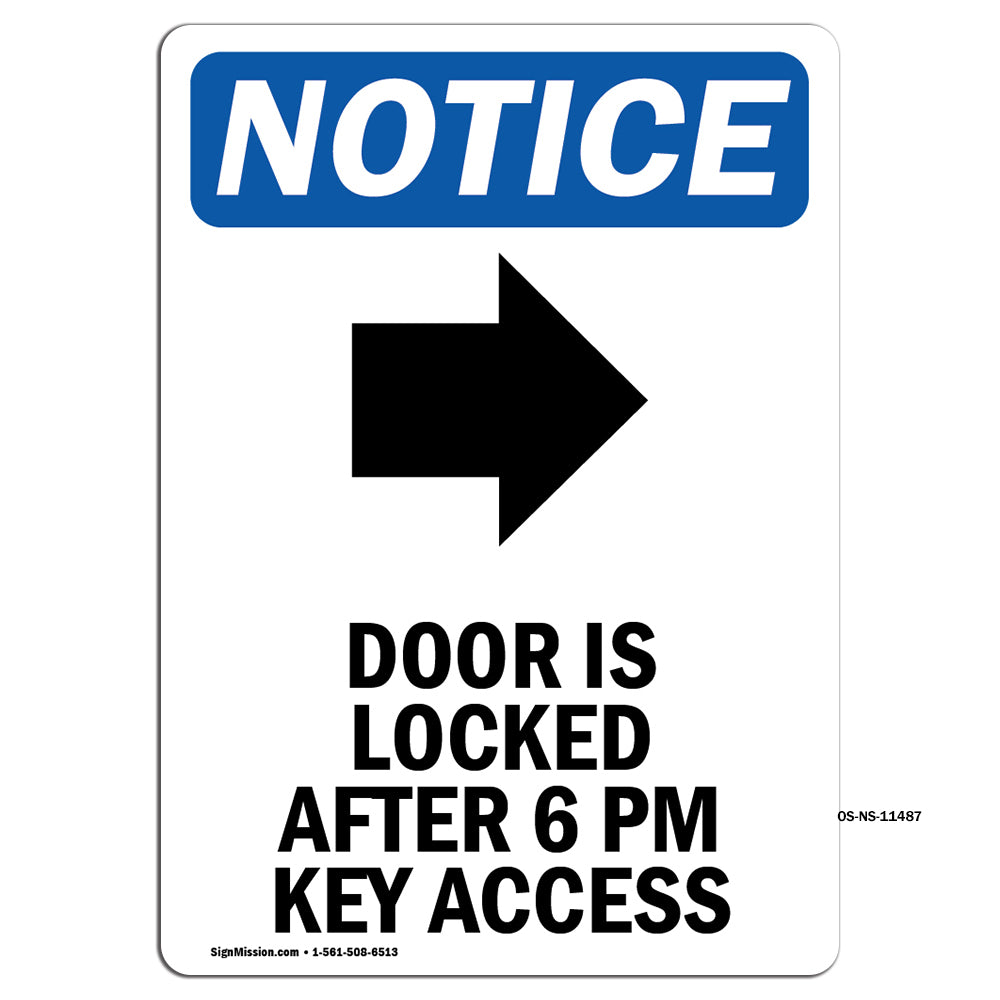 Door Is Locked After 6 Pm Key