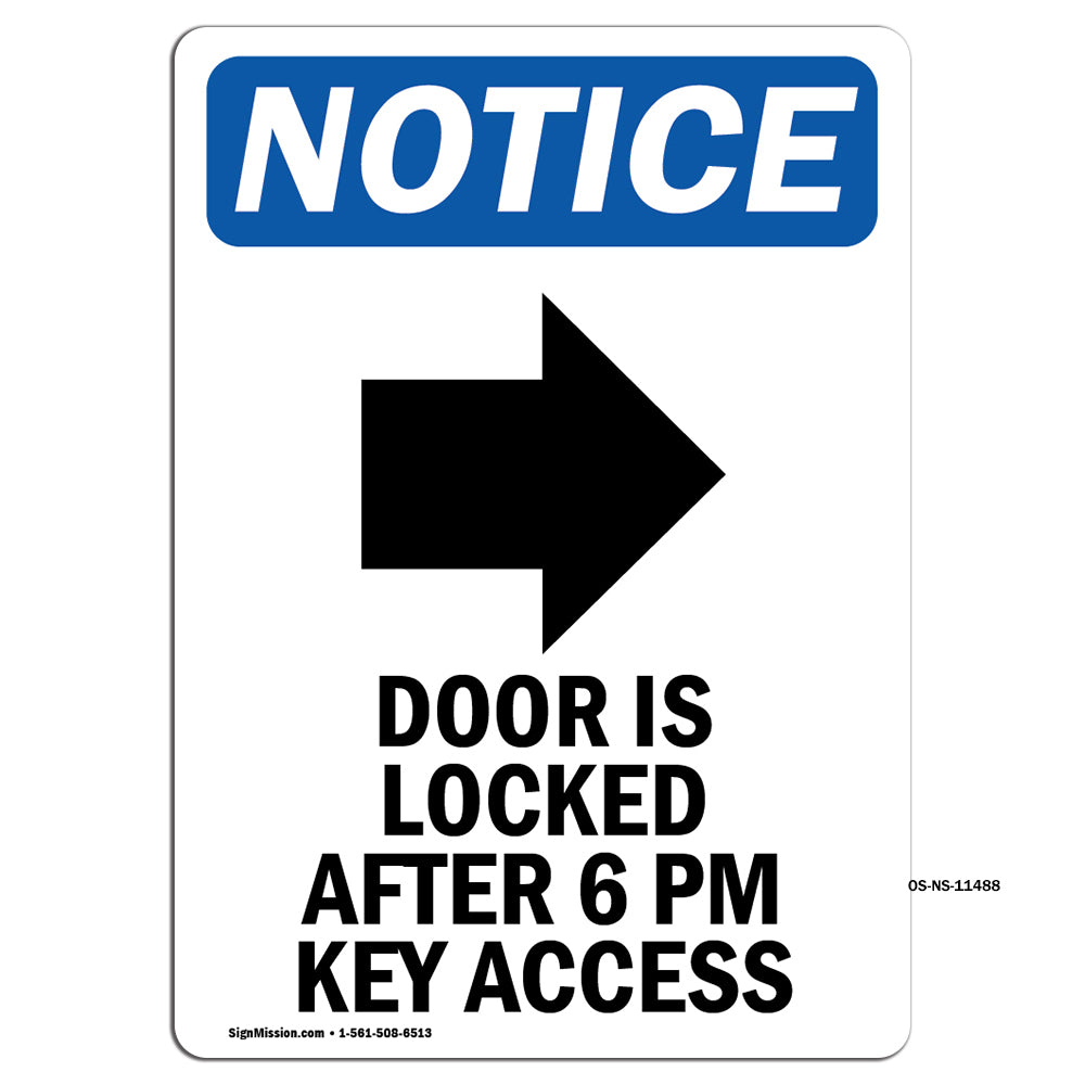 Door Is Locked After 6 Pm Key