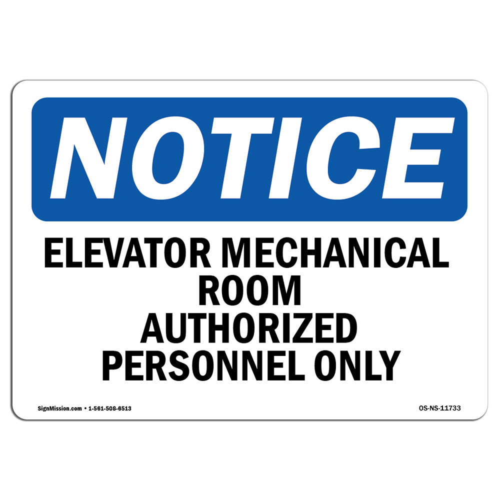 Elevator Mechanical Room Authorized Personnel Only
