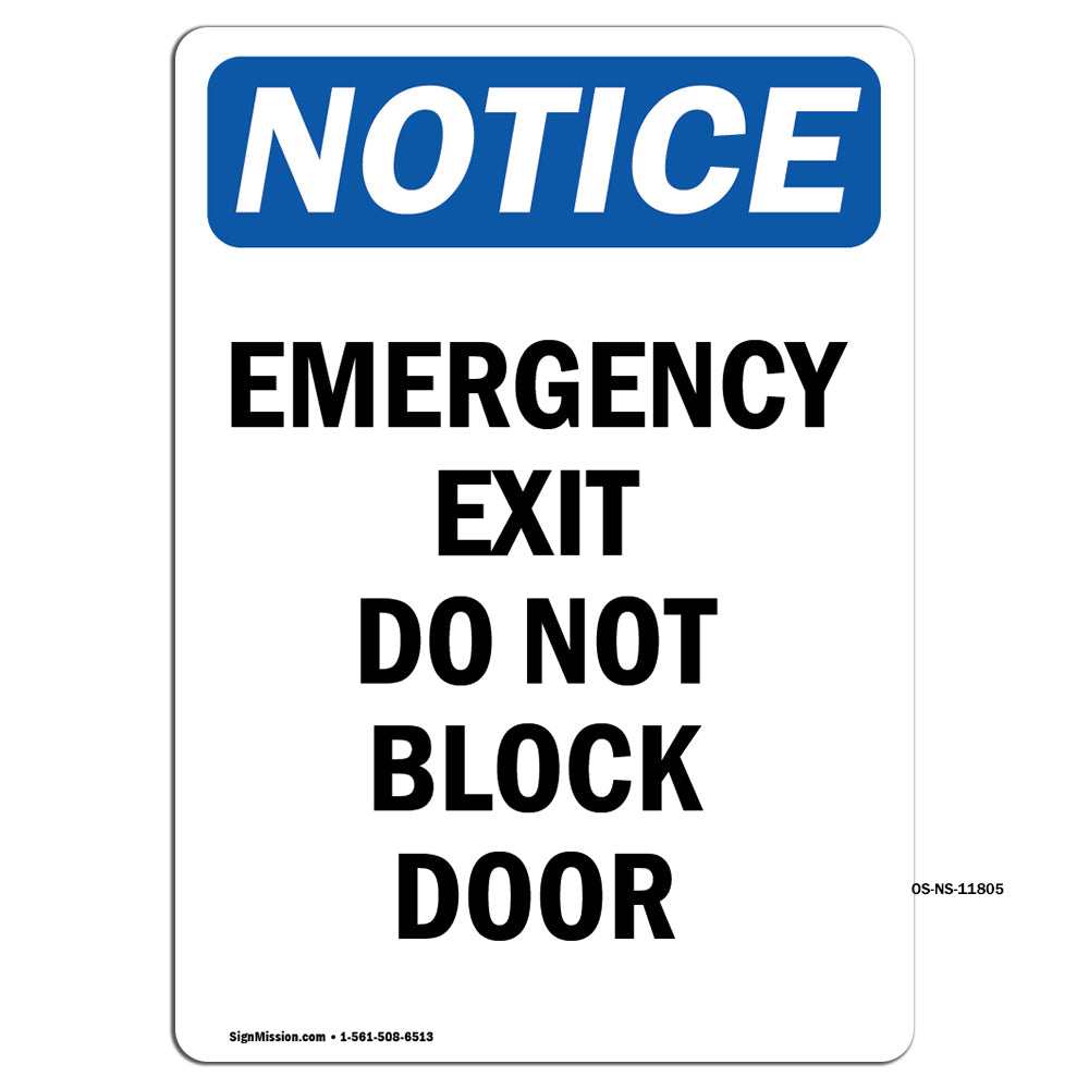 Emergency Exit Do Not Block Door