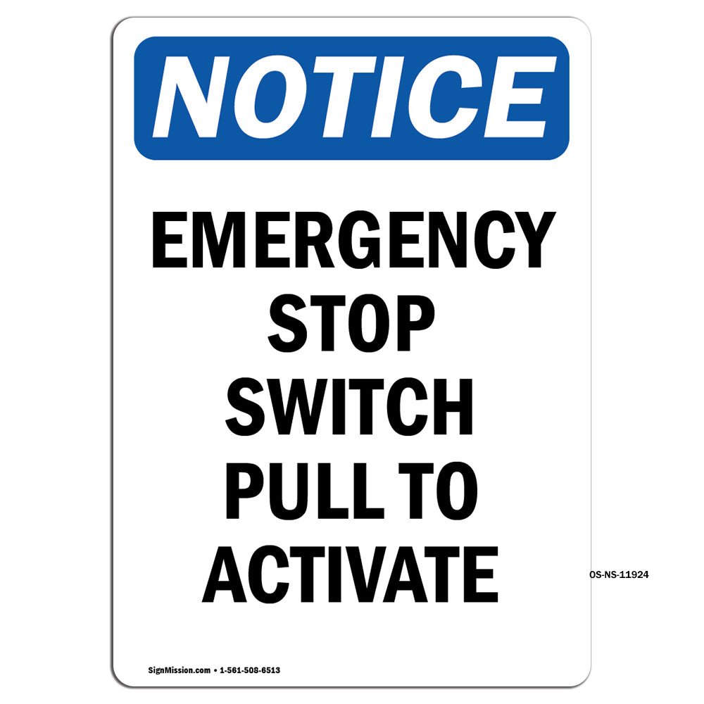 Emergency Stop Switch Pull To Activate