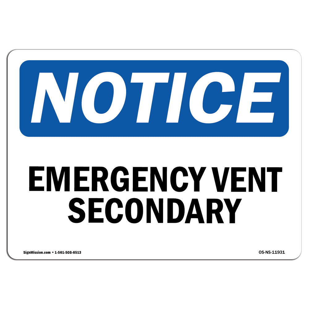 Emergency Vent Secondary