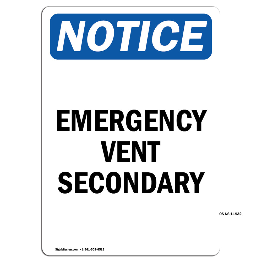Emergency Vent Secondary