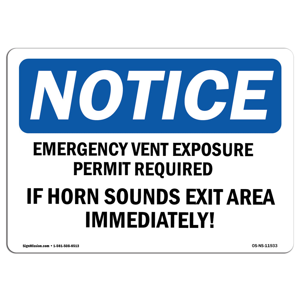 Emergency Venting Exposure Permit Required