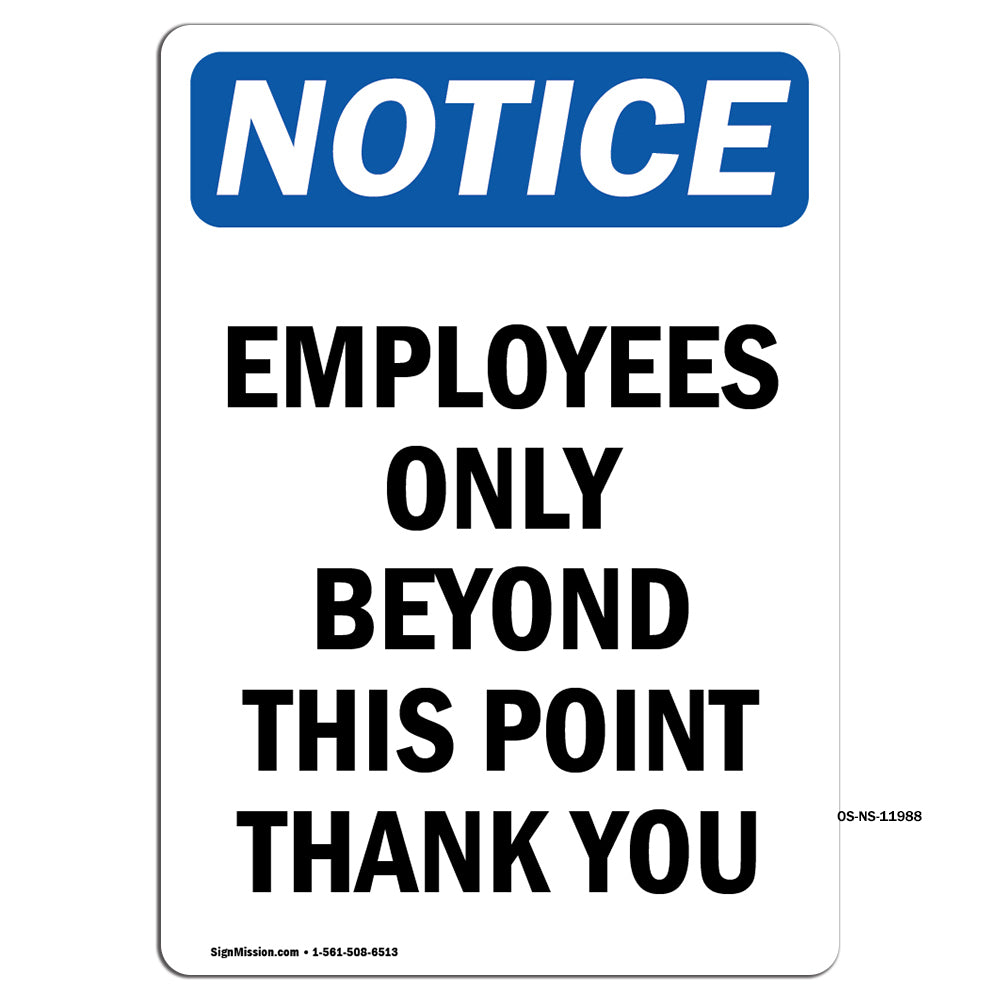 Employees Only Beyond This Point Thank You