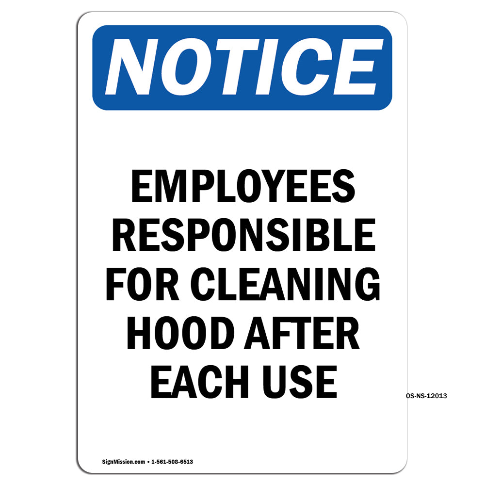 Employees Responsible For Cleaning Hood