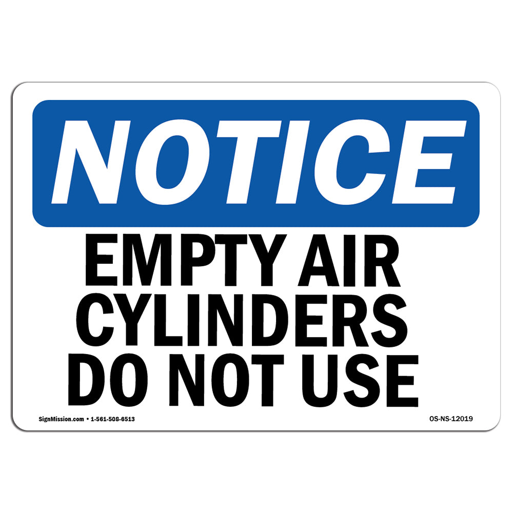 Empty Air Cylinders Do Not Use