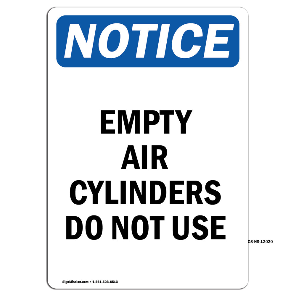 Empty Air Cylinders Do Not Use