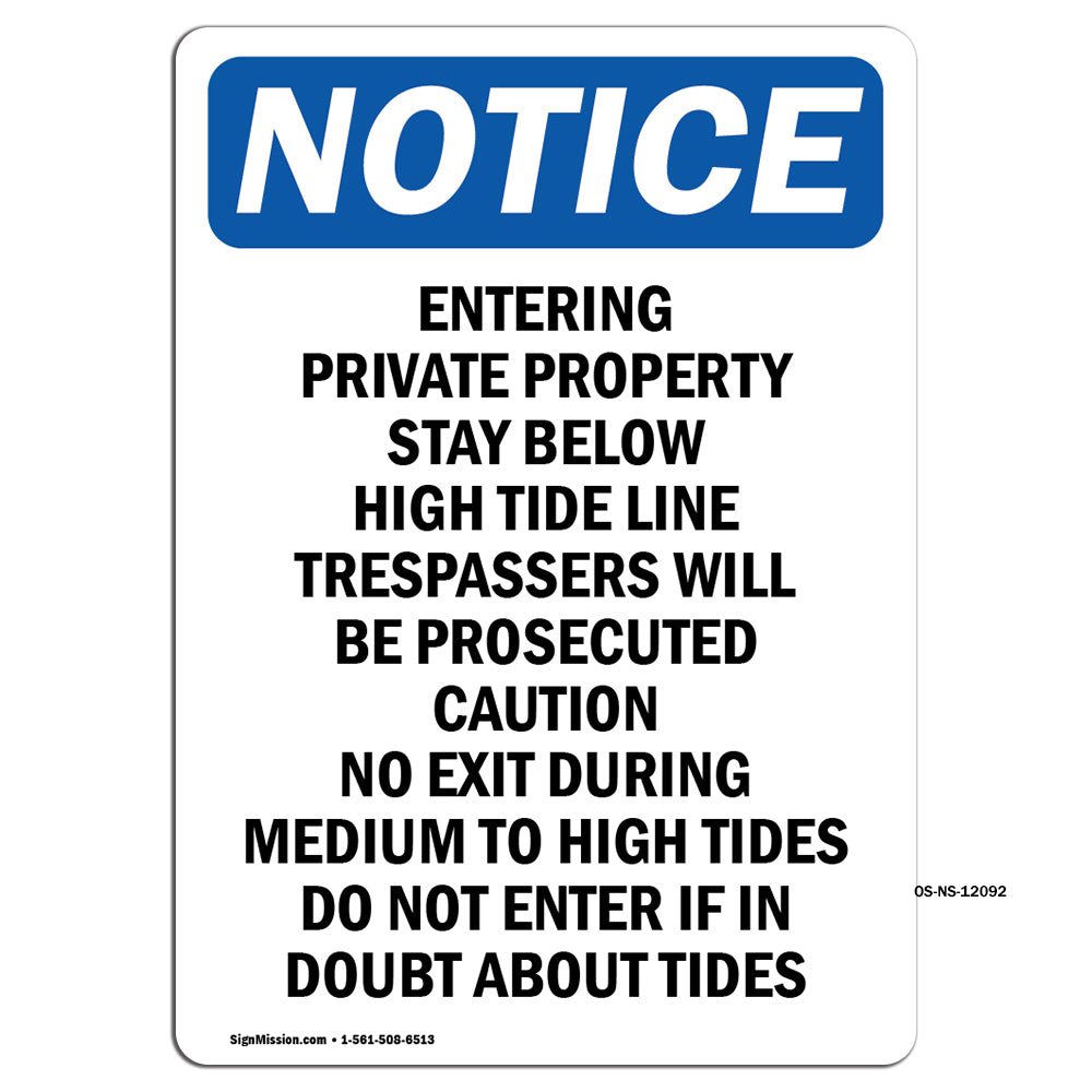 Entering Private Property Stay Below High