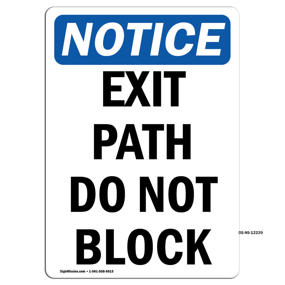 Exit Path Do Not Block