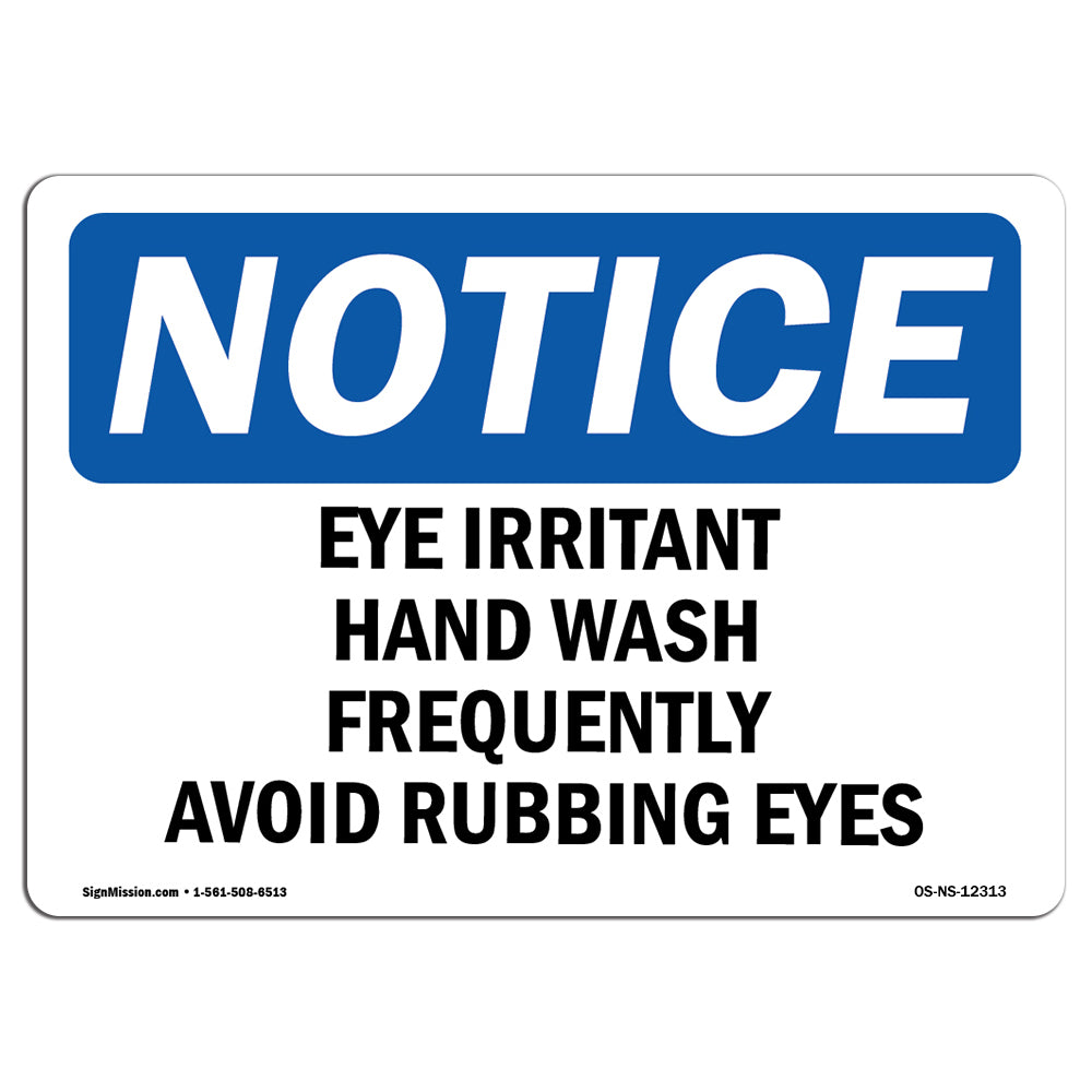 Eye Irritant Wash Hands Frequently Avoid