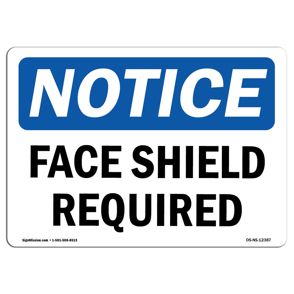 Face Shield Required Sign