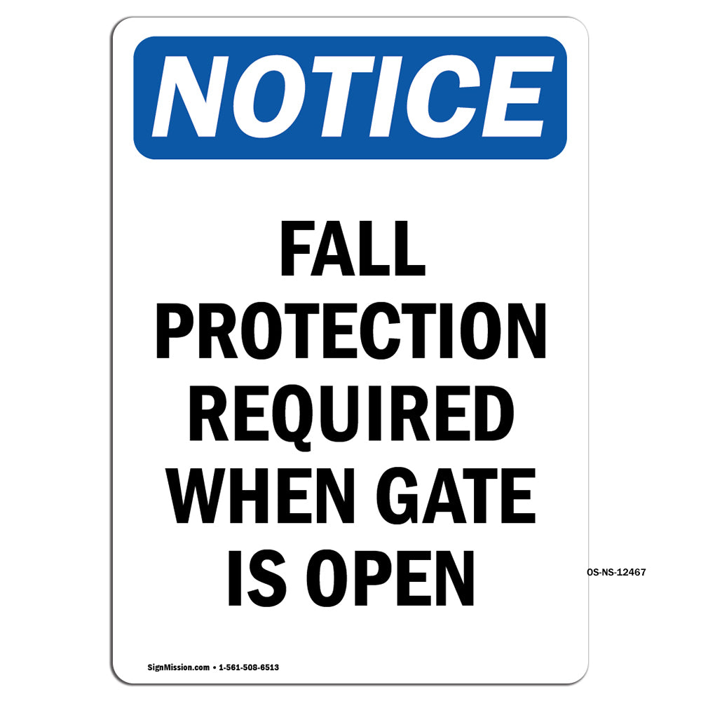 Fall Protection Required When Gate Is Open
