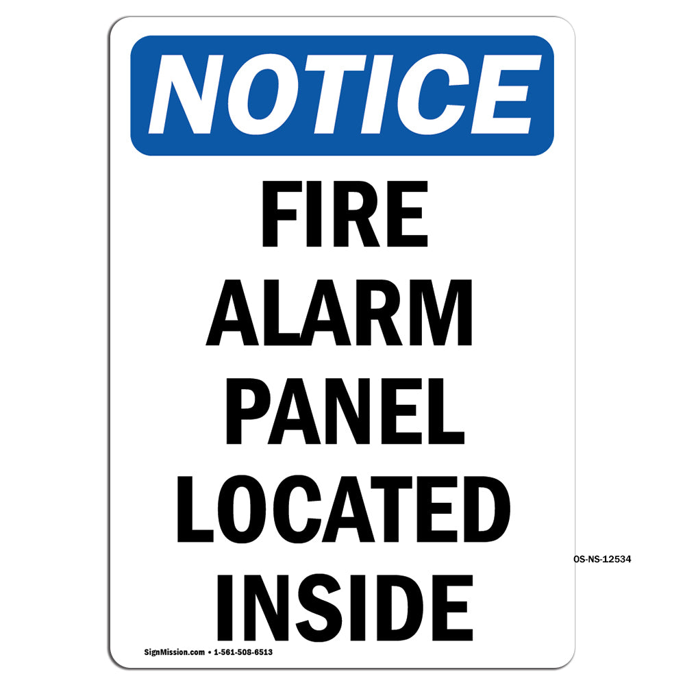Fire Alarm Panel Located Inside