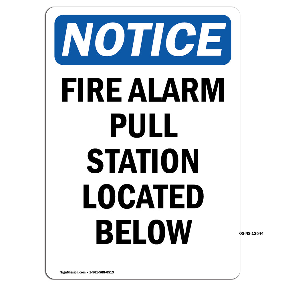 Fire Alarm Pull Station Located Below