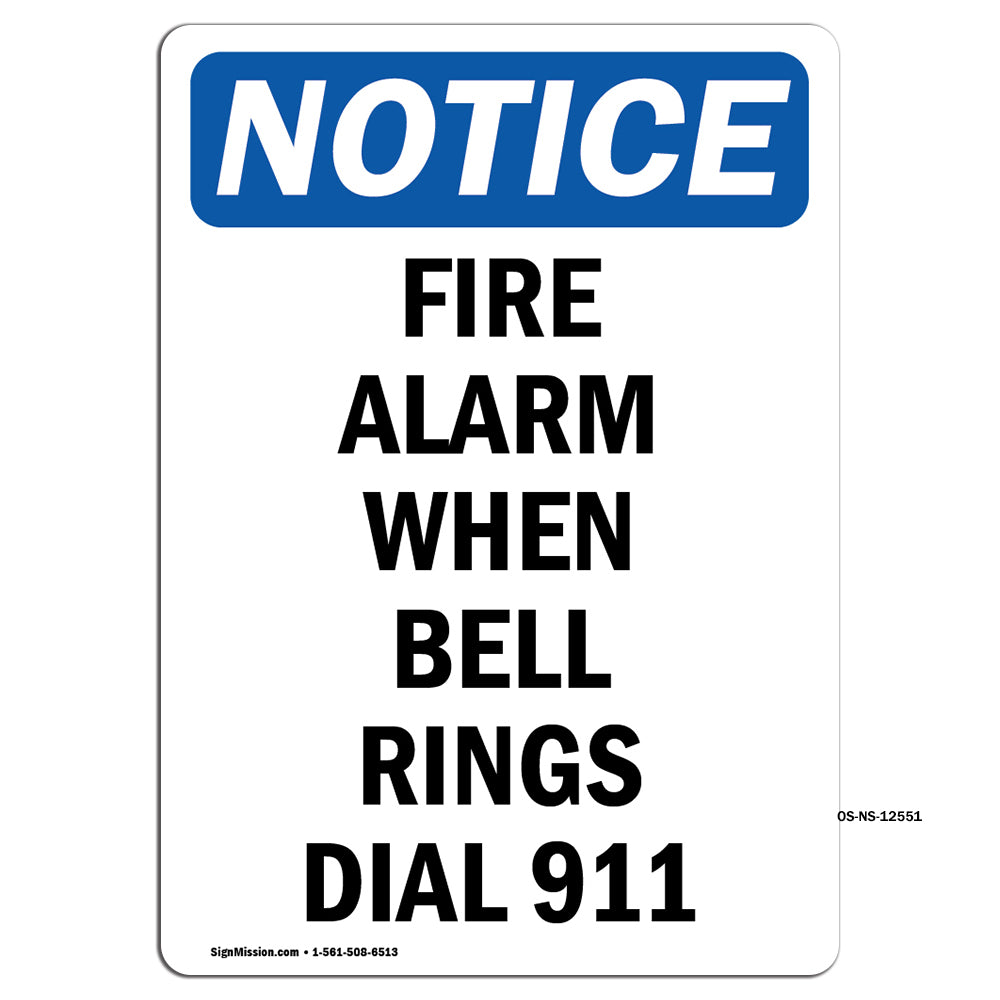 Fire Alarm When Bell Rings Dial 911